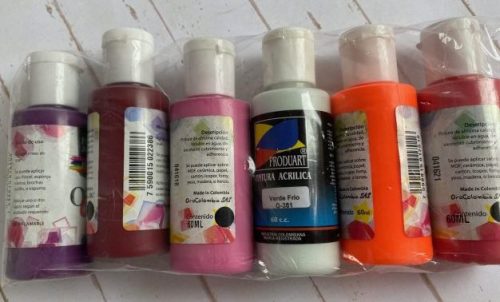 Kit De 6 Pinturas Acrilicos Premium  Ref Pinkit2