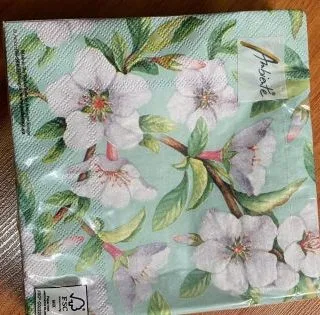Servilletas Flores Blancas (kit de 4 unidades )