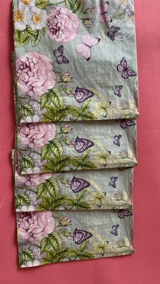 Servilletas flores variadas (4 unidades)